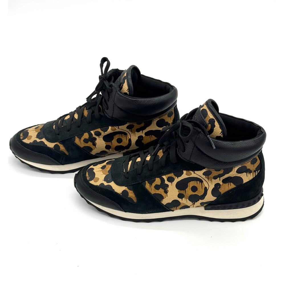 Coach Moonlight High Top Sneaker Animal Print Women Size 10B